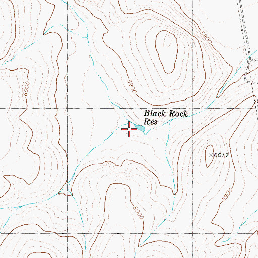 Topographic Map of Black Rock Reservoir, NV