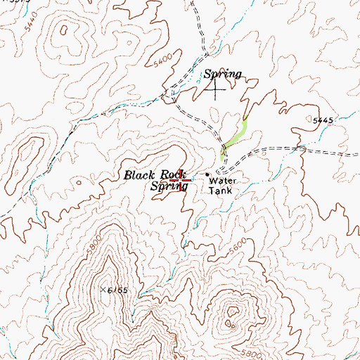 Topographic Map of Black Rock Spring, NV