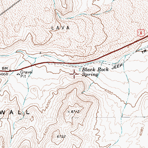 Topographic Map of Black Rock Spring, NV