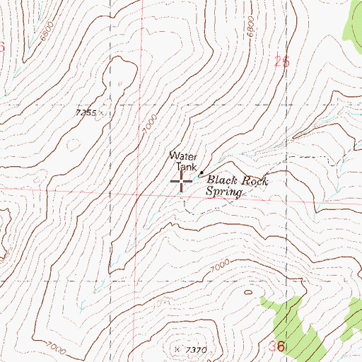 Topographic Map of Black Rock Spring, NV
