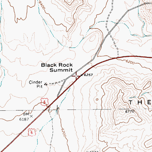 Topographic Map of Black Rock Summit, NV