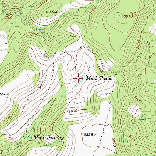 Topographic Map of Mud Tank, AZ