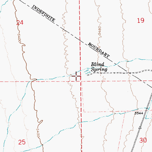 Topographic Map of Blind Spring, NV