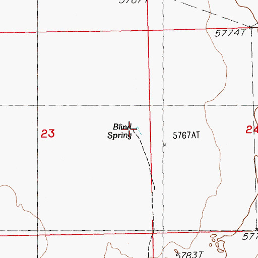 Topographic Map of Blind Spring, NV