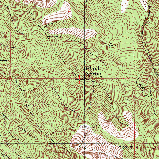 Topographic Map of Blind Spring, NV