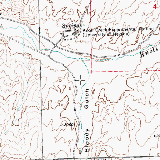 Topographic Map of Bloody Gulch, NV