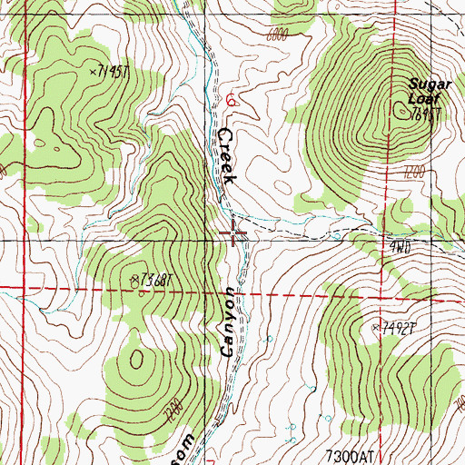 Topographic Map of Blossom Canyon, NV