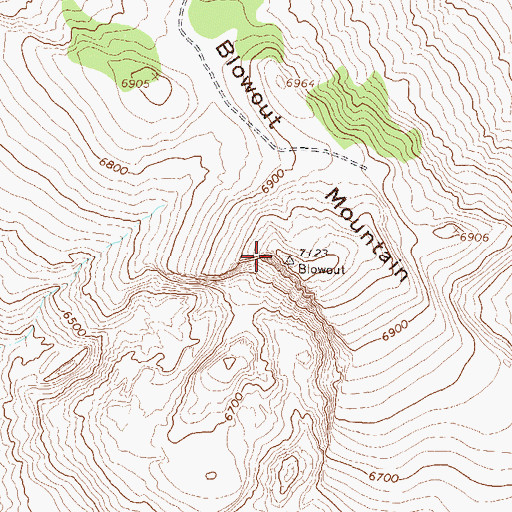 Topographic Map of Blowout Mountain, NV