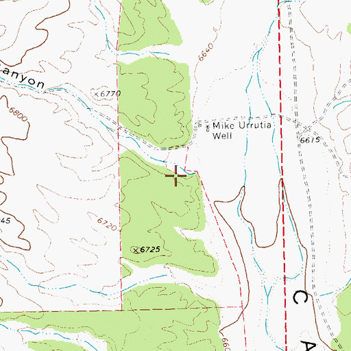 Topographic Map of Blue Rock Canyon, NV