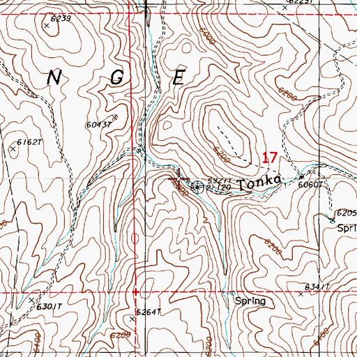 Topographic Map of Beards Creek, NV