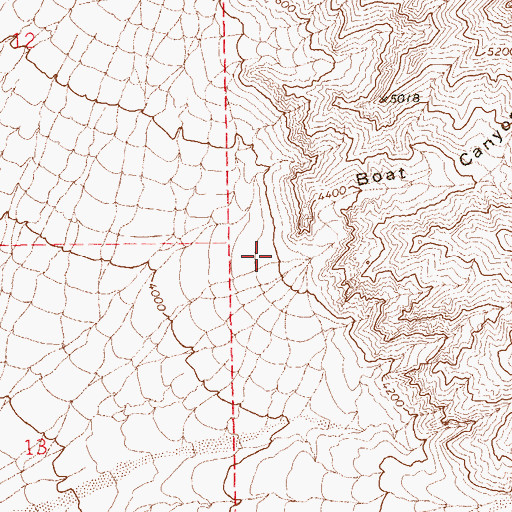 Topographic Map of Boat Canyon, NV