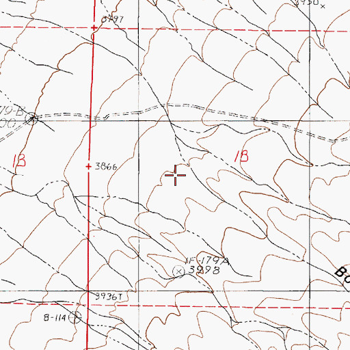 Topographic Map of Bob Canyon, NV