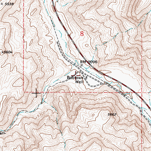 Topographic Map of Bobtown Well, NV