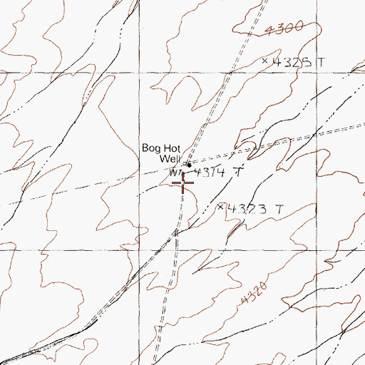 Topographic Map of Bog Hot Well, NV