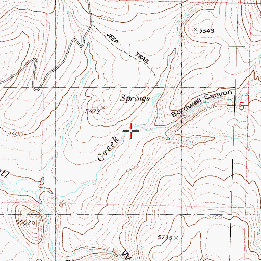 Topographic Map of Bordwell Canyon, NV