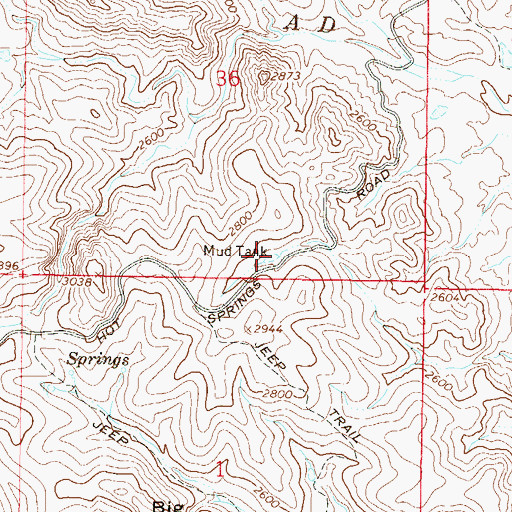 Topographic Map of Mud Tank, AZ