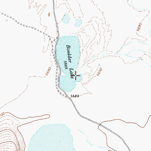 Topographic Map of Boulder Creek, NV
