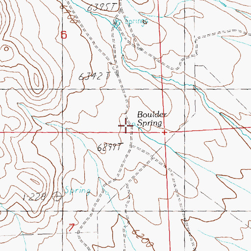 Topographic Map of Boulder Spring, NV