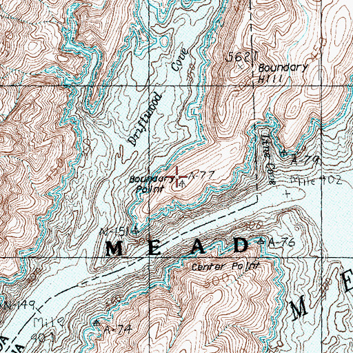 Topographic Map of Boundary Point, NV