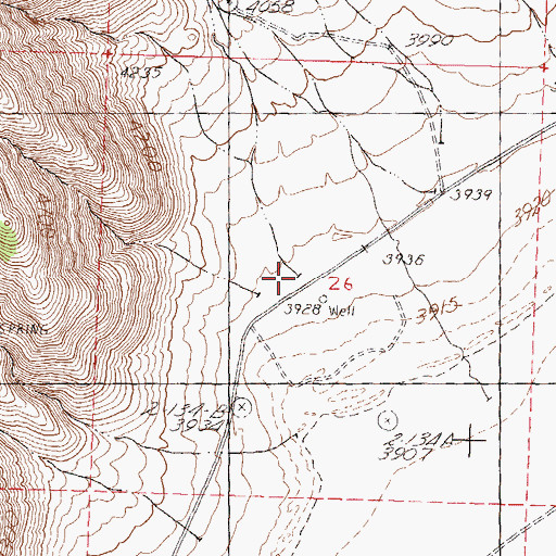 Topographic Map of Bowen Canyon, NV
