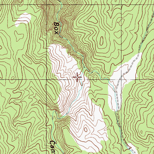 Topographic Map of Box Canyon Spring, NV