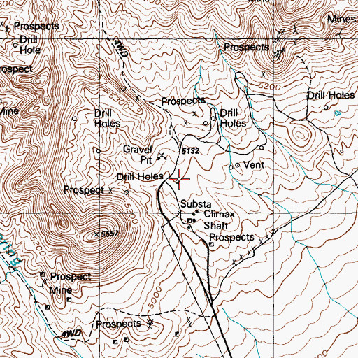 Topographic Map of Boyles 1 Drill Hole, NV