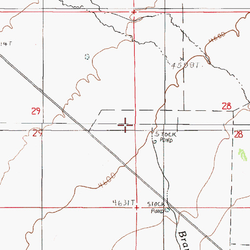Topographic Map of Branch Creek, NV