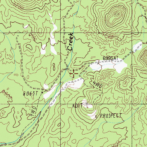 Topographic Map of Breen Ranch, NV