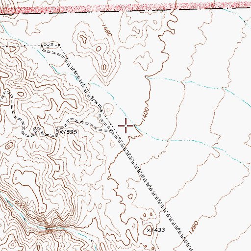 Topographic Map of Bridge Canyon, NV