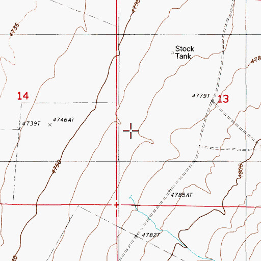 Topographic Map of Brock Canyon, NV