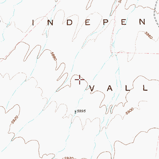 Topographic Map of Bronco Canyon, NV
