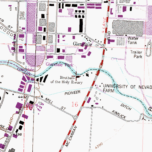 Topographic Map of Brothers of the Holy Rosary, NV