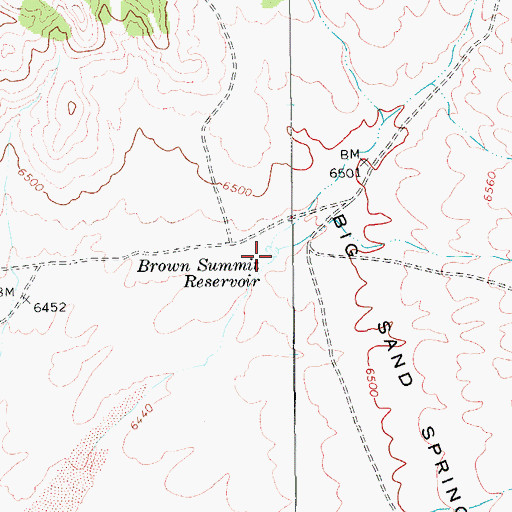 Topographic Map of Brown Summit Reservoir, NV