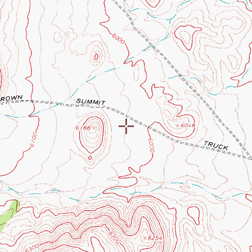 Topographic Map of Brown Summit Truck Trail, NV