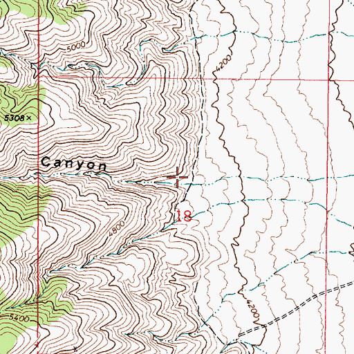 Topographic Map of Brush Canyon, NV