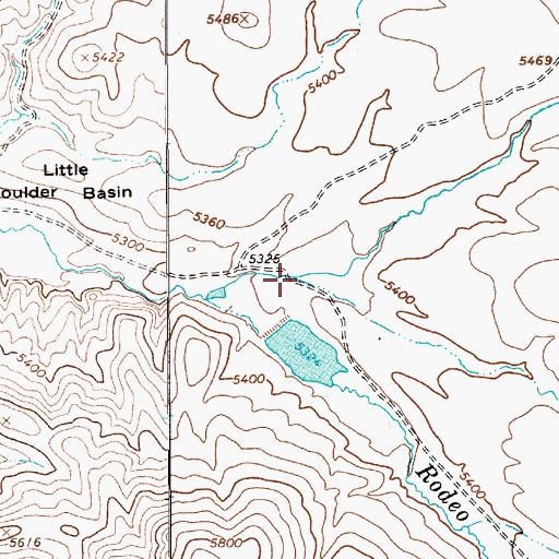 Topographic Map of Brush Creek, NV