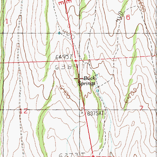 Topographic Map of Buck Springs, NV
