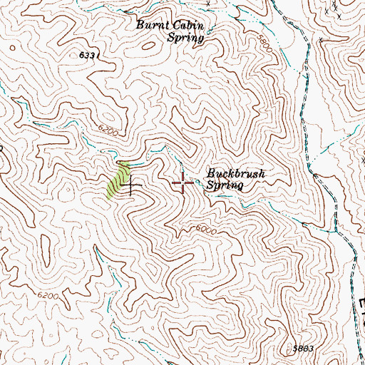 Topographic Map of Buckbrush Spring, NV