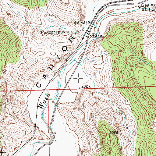 Topographic Map of Bucks Canyon, NV