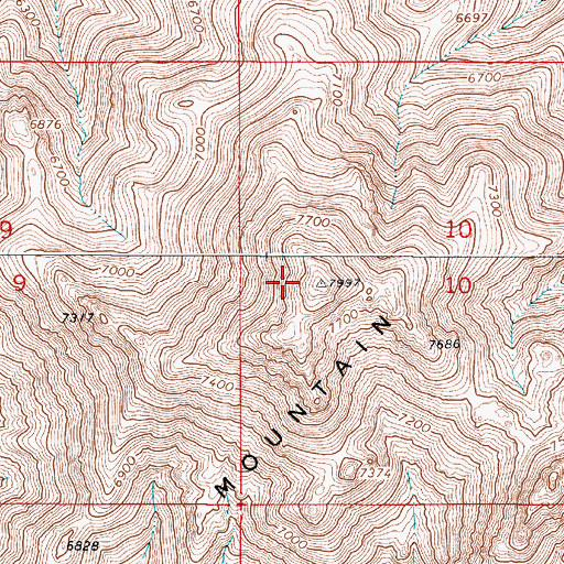 Topographic Map of Buffalo Mountain, NV