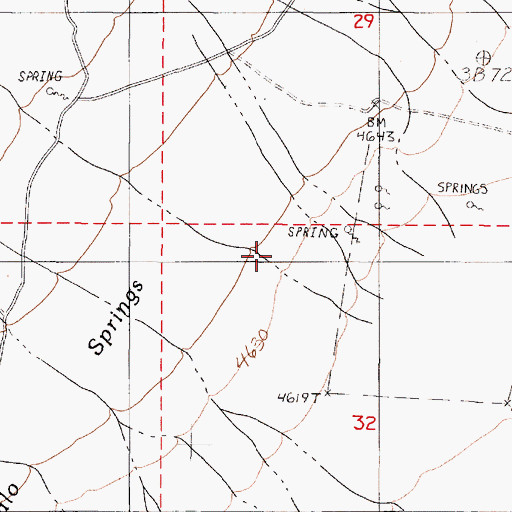 Topographic Map of Buffalo Springs, NV