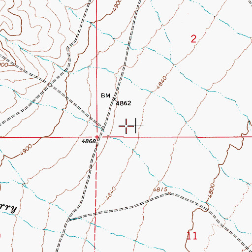 Topographic Map of Buffalo Valley, NV