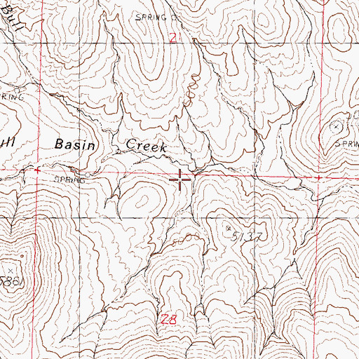 Topographic Map of Bull Basin, NV