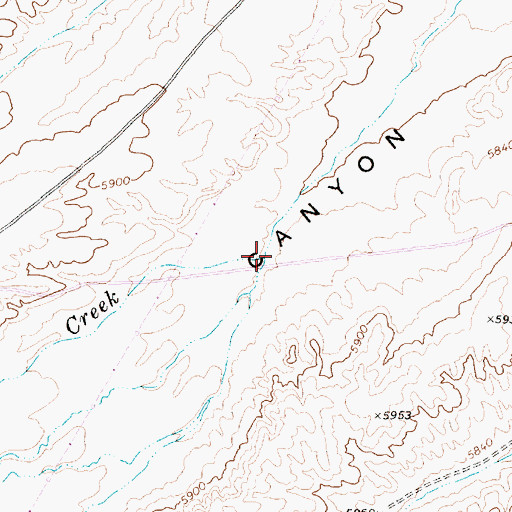Topographic Map of Bull Camp Creek, NV