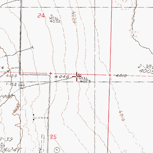 Topographic Map of Bull Creek, NV
