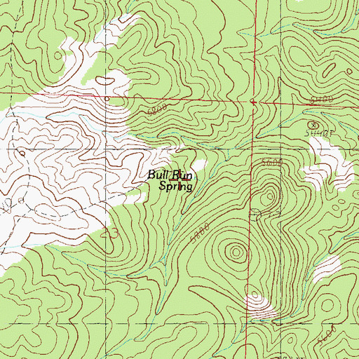 Topographic Map of Bull Run Spring, NV
