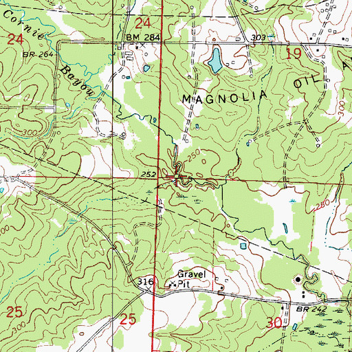 Topographic Map of Tanyard Branch, AR
