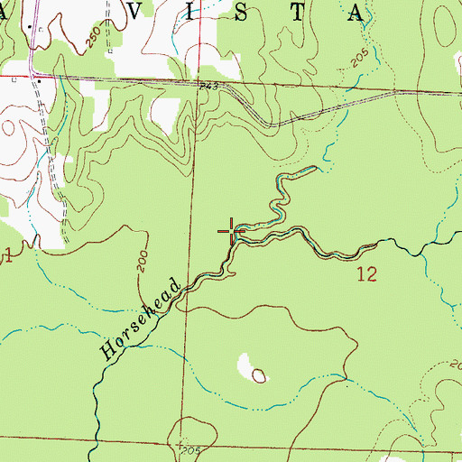 Topographic Map of Taylor Branch, AR