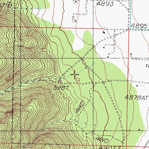 Topographic Map of Burbank Canyon, NV