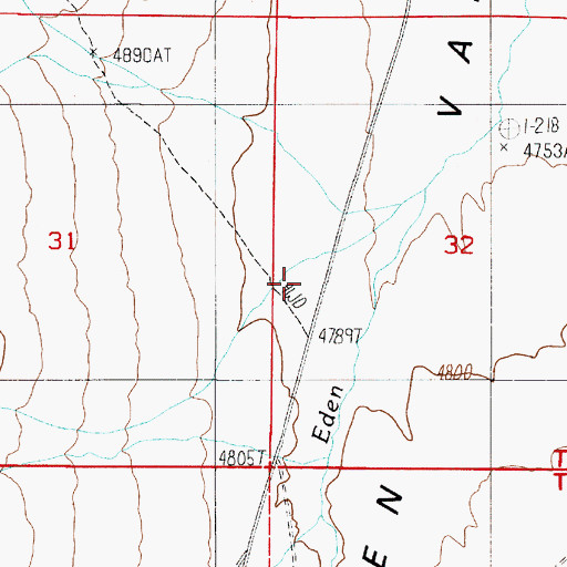 Topographic Map of Burn Canyon, NV